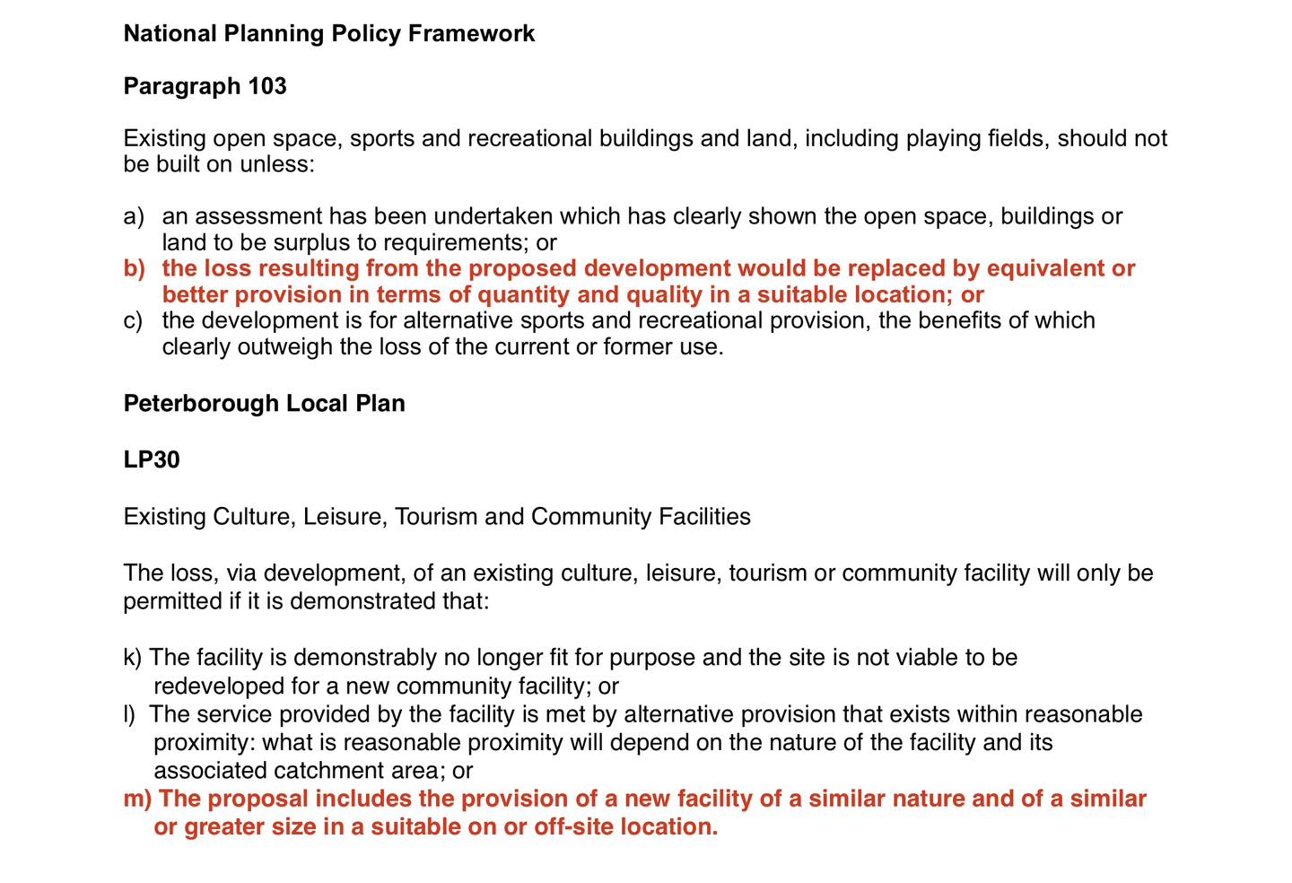National Planning Policy Framework